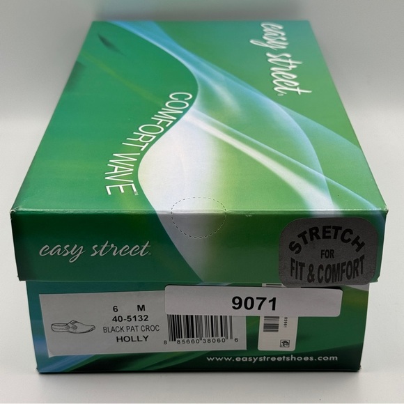 Easy Street Holly Black Patent Croc Clogs Size 6M - Picture 7 of 7